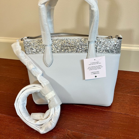 NWT Kate Spade Flash Glitter Satchel Purse - Picture 14 of 15